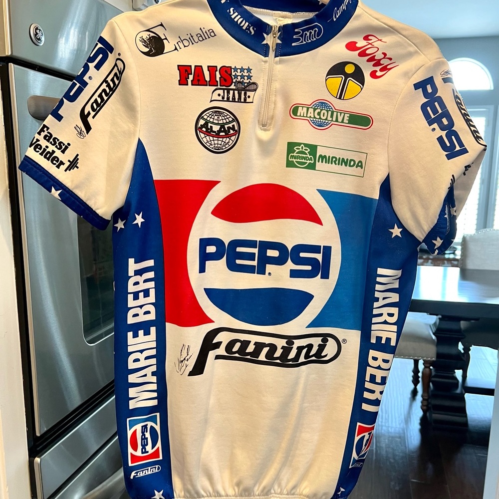 Vintage Pepsi Cola Fanini Cycling Jersey size EU5/ Small